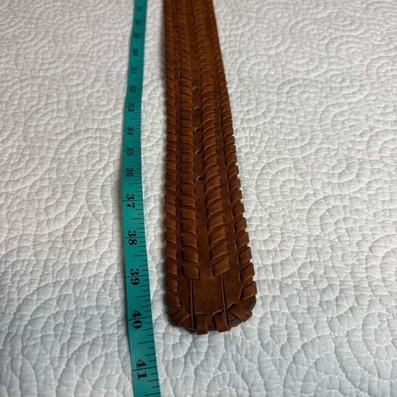 Costa Blanca Woven Brown Belt with Silver Buckle - Picture 4 of 7
